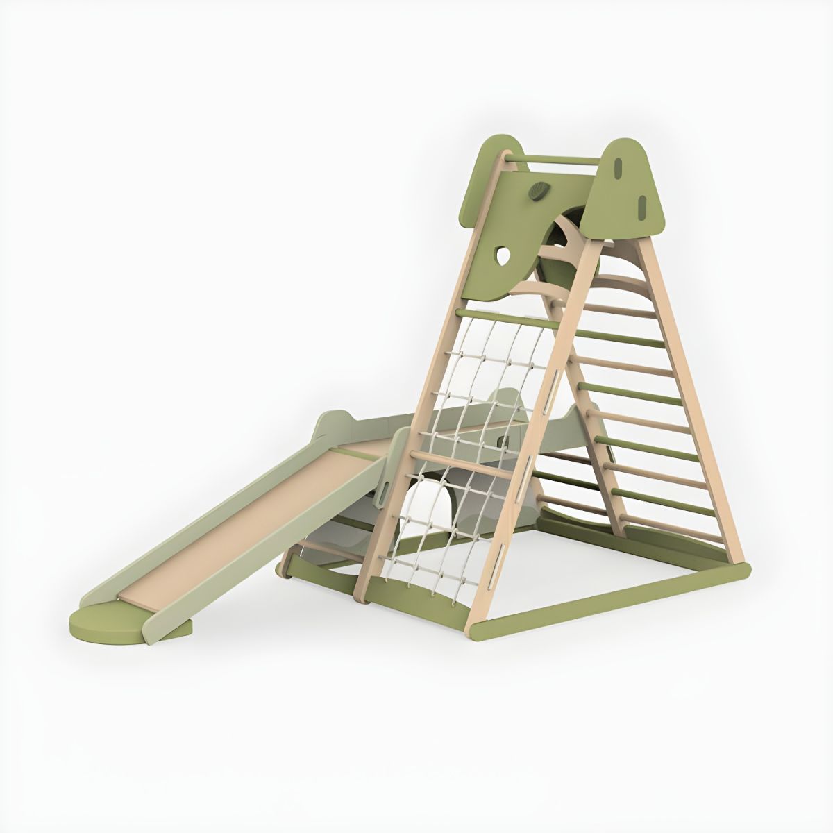 🥇Wood Children's Climbing Racks with Swing and Slide - Climbing Frame