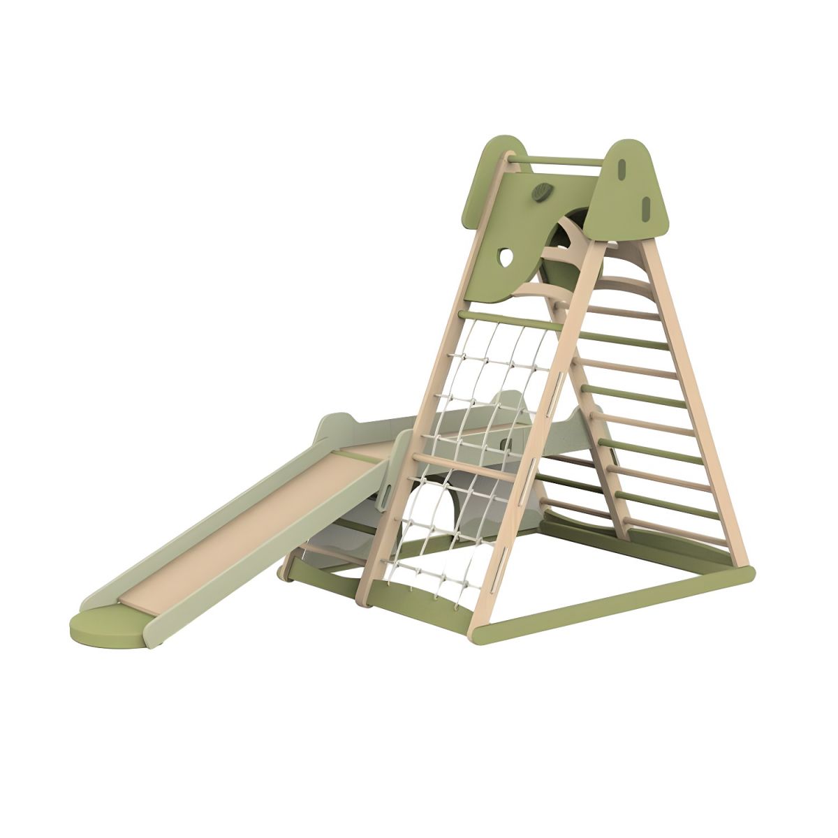 🥇Wood Children's Climbing Racks with Swing and Slide - Climbing Frame