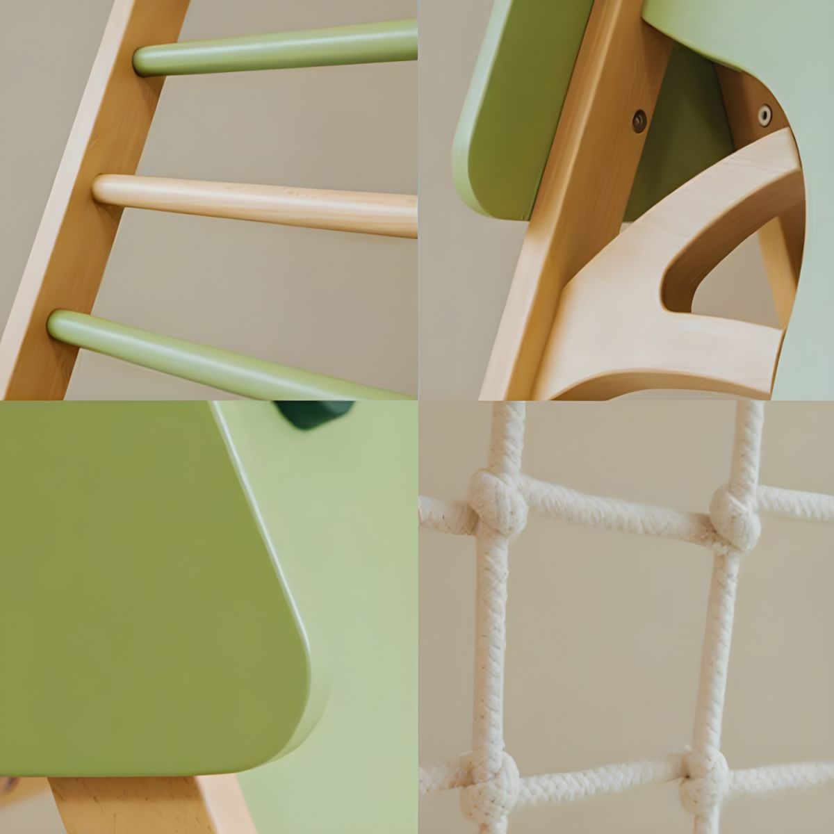 🥇Wood Children's Climbing Racks with Swing and Slide - Climbing Frame