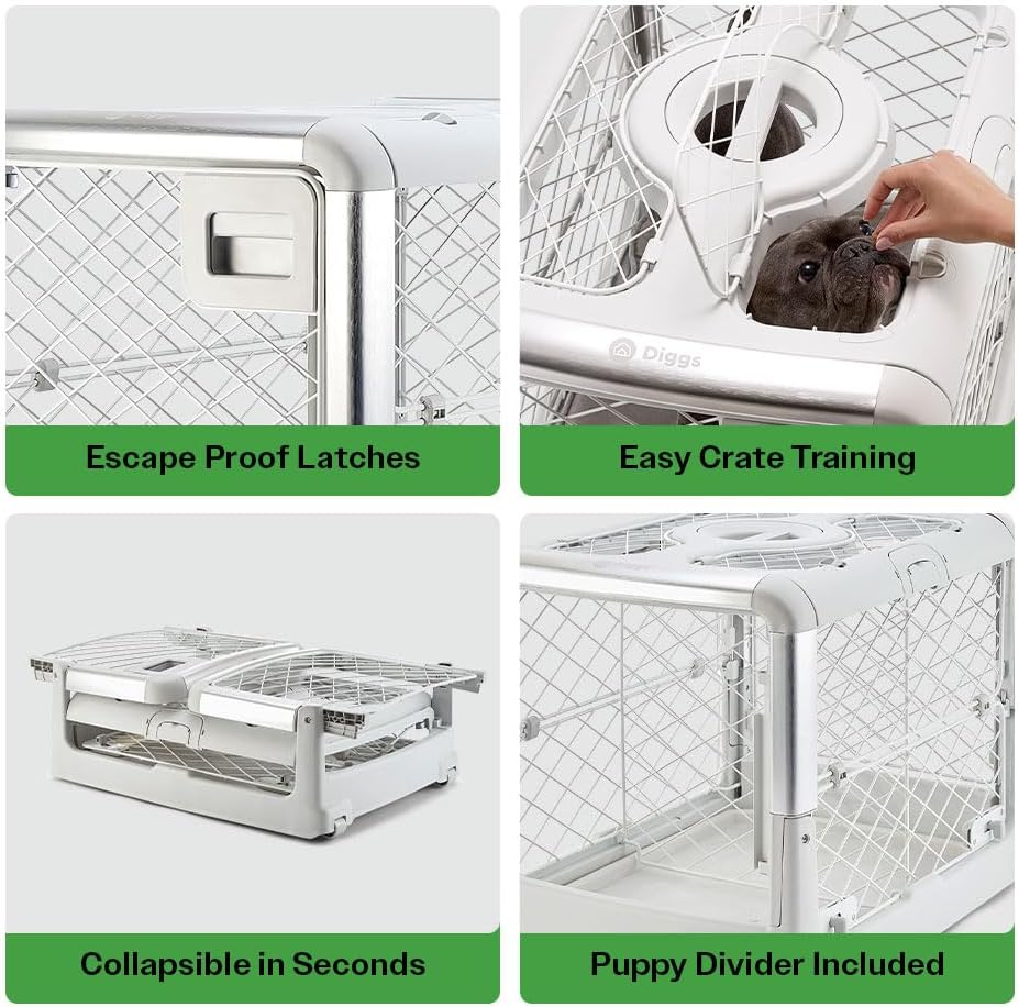 🦮Foldable pet cage with wheels – a high-quality, portable pet cage, providing a safe, stylish, and convenient indoor living space for your pet.