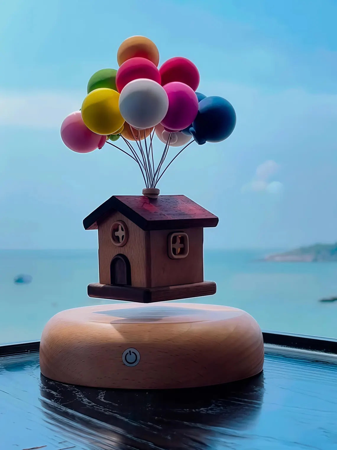 ✨Floating House Lamp: A magnetic levitating night light and kinetic art sculpture.