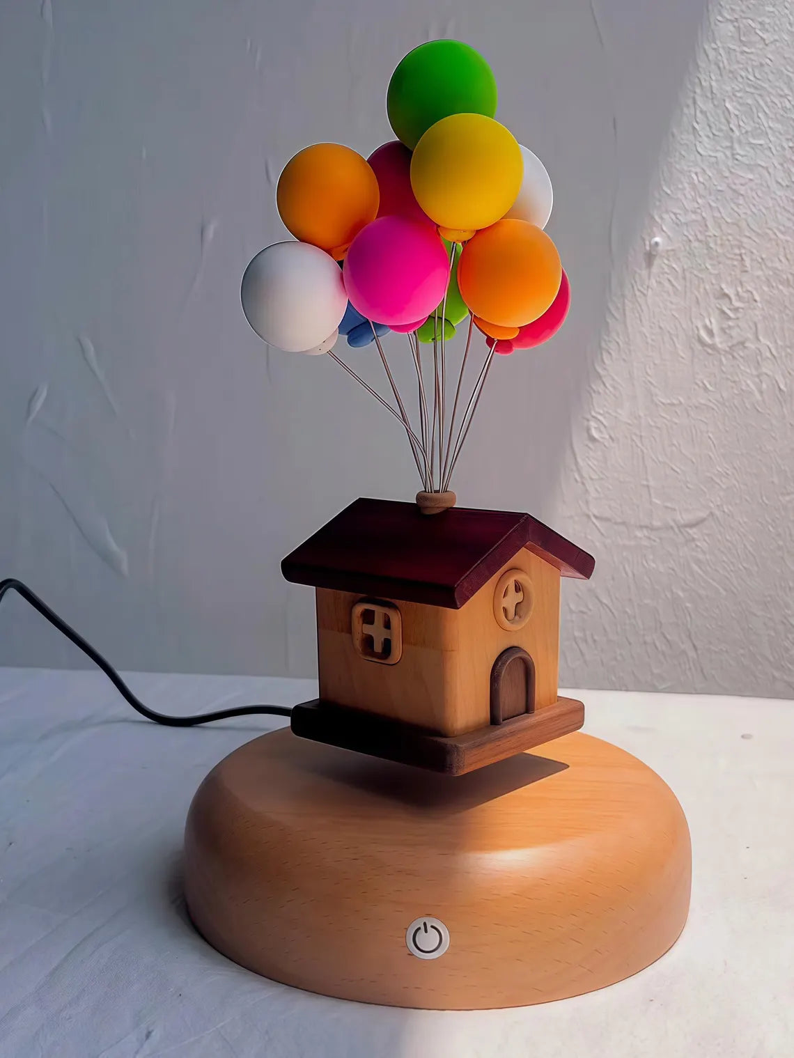 ✨Floating House Lamp: A magnetic levitating night light and kinetic art sculpture.