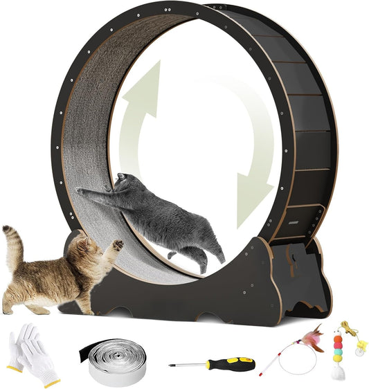🐈Cat treadmill,Cat Wheel, 48" XL Large Cats Exercise Running Wheel, Cat Treadmill for Indoor Cats