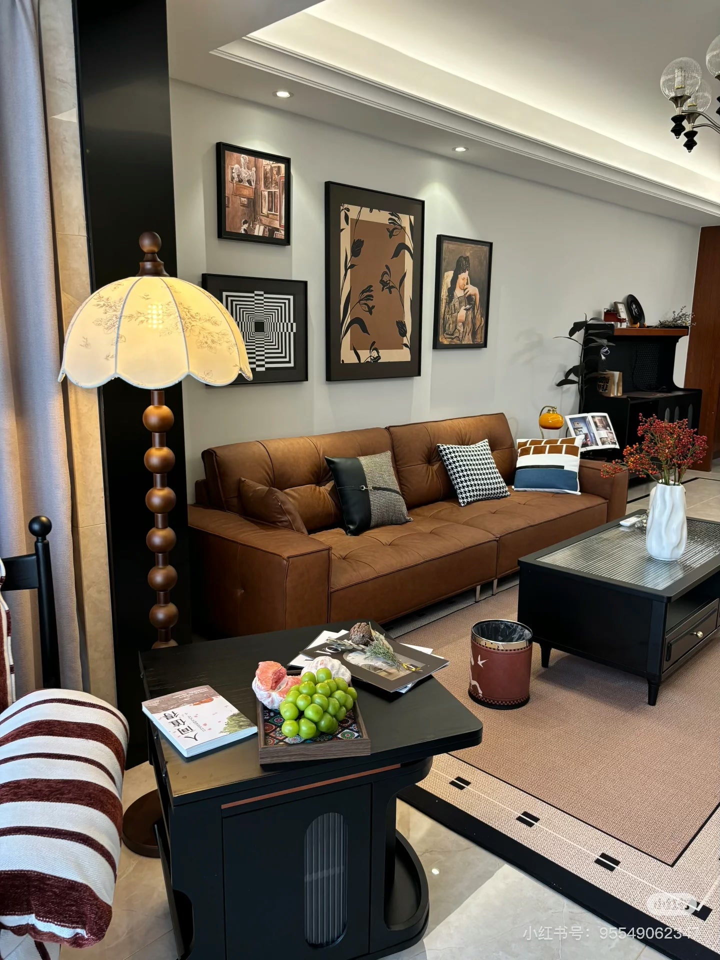 💥Adjustable height wooden coffee table with wheels and storage shelf – a multifunctional folding table suitable for living rooms, offices, and study rooms.