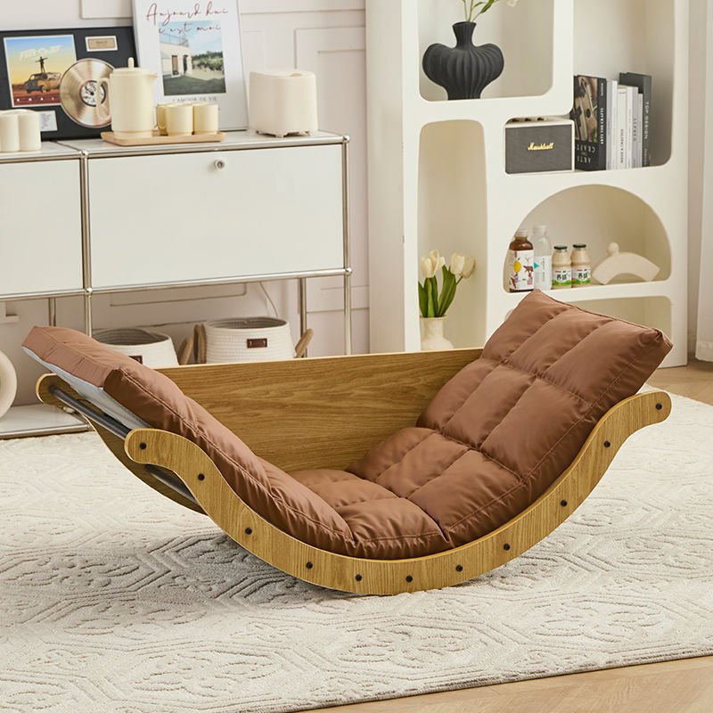✨Rocking Recliner Chair, Multifunctional Rocking Recliners, Solid Wood Recliner Rocking Chair with Cushion, Chair Recliner for Bedroom Living Room Balcony