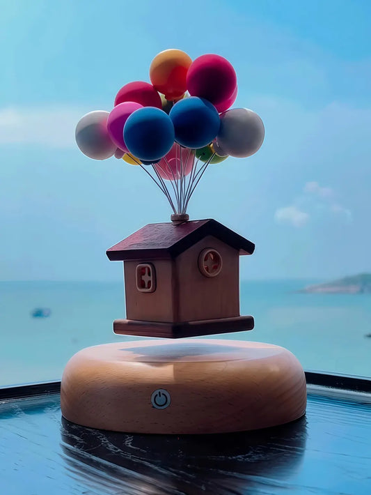 ✨Floating House Lamp: A magnetic levitating night light and kinetic art sculpture.
